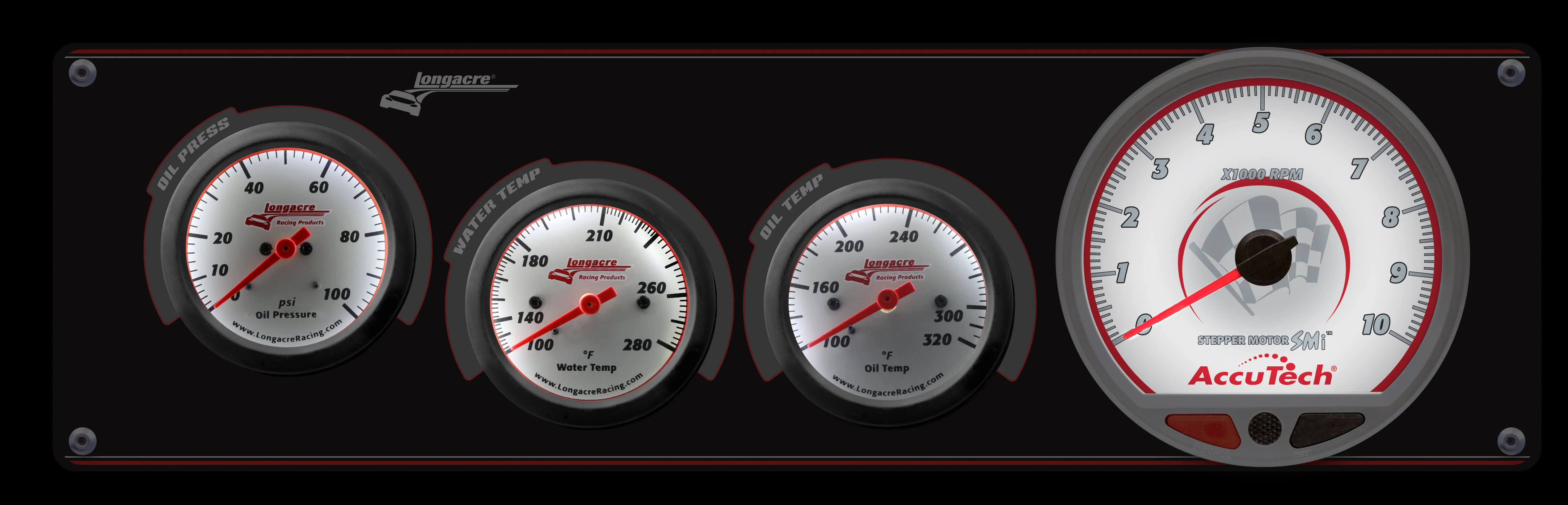 Sportsman™ Elite 3 Gauge Panel w/Tach Oil Pressure, Water Temperature, Oil Temperature - Image 2