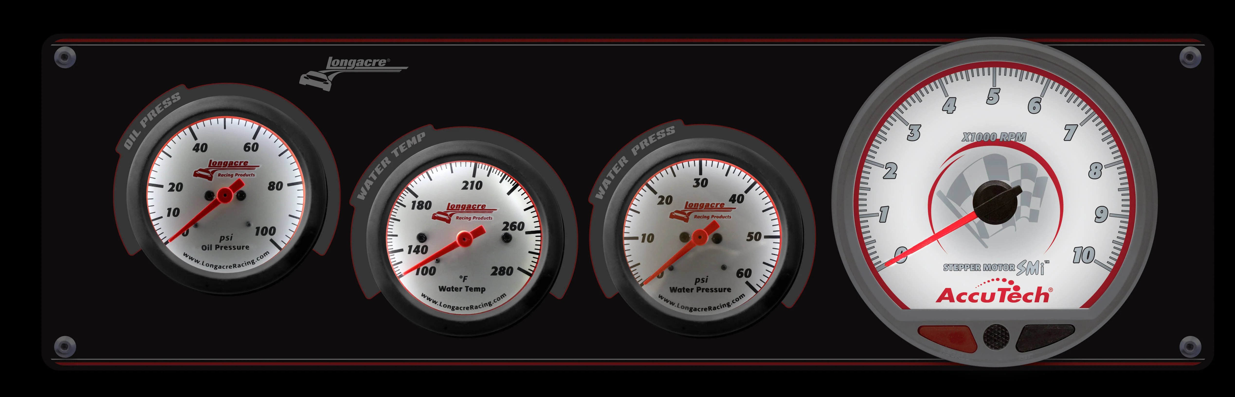 Sportsman™ Elite 3 Gauge Panel w/Tach Oil Pressure, Water Temperature, Water Pressure - Image 2