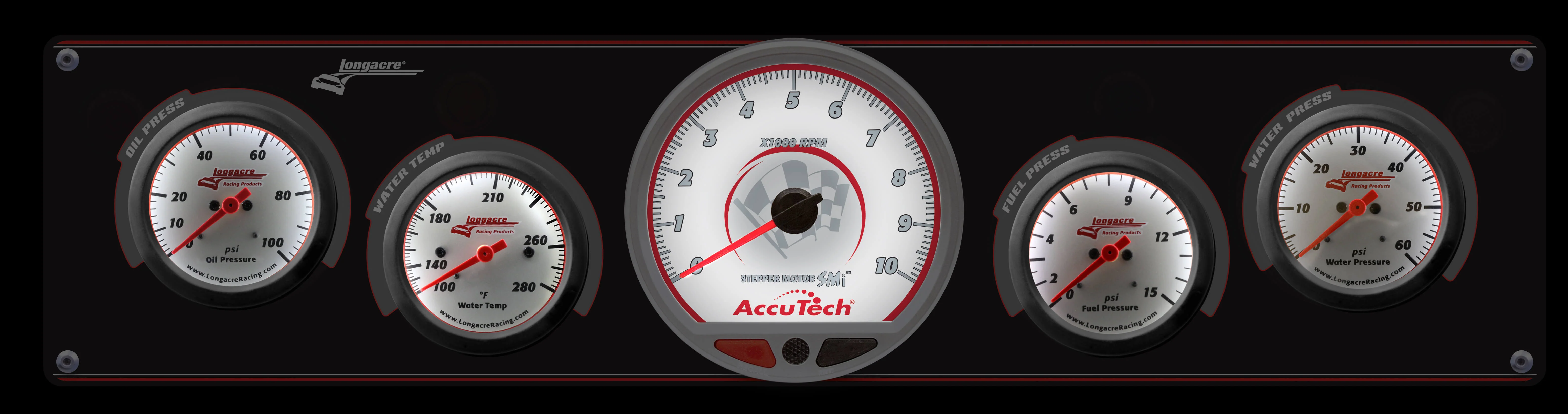 Sportsman™ Elite 4 Gauge Panel w/Tach Oil Pressure, Water Temperature, Water Pressure, Fuel Pressure - Image 2