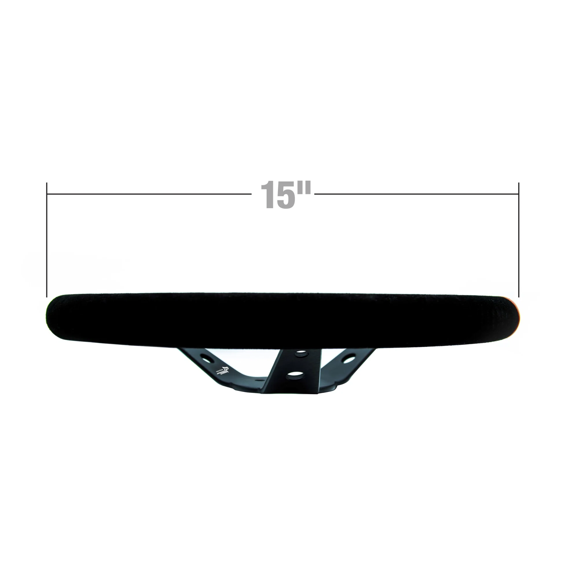 Suede Dished Steering Wheel - 15" Black - Image 2
